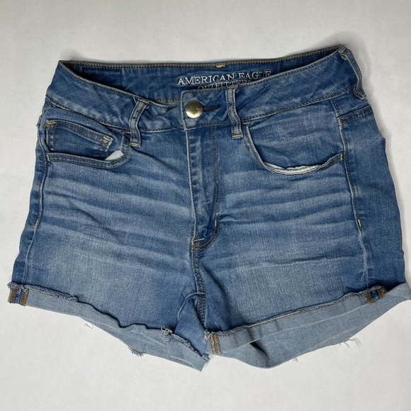 American Eagle Outfitters Pants - American Eagle Hi Rise Shortie Denim Shorts